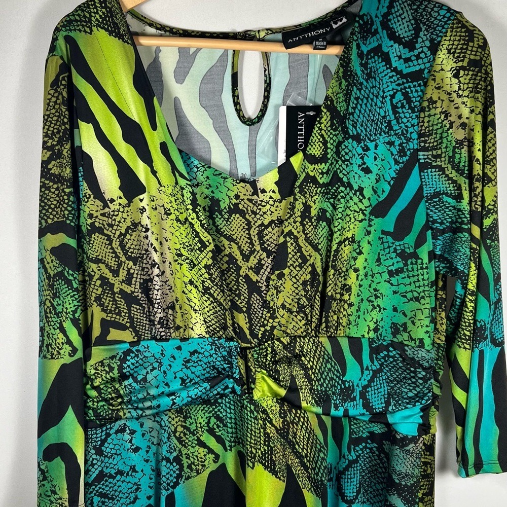 Anthony Studio Multi Reptile Print Maxi Dress Size Medium - Picture 5 of 12